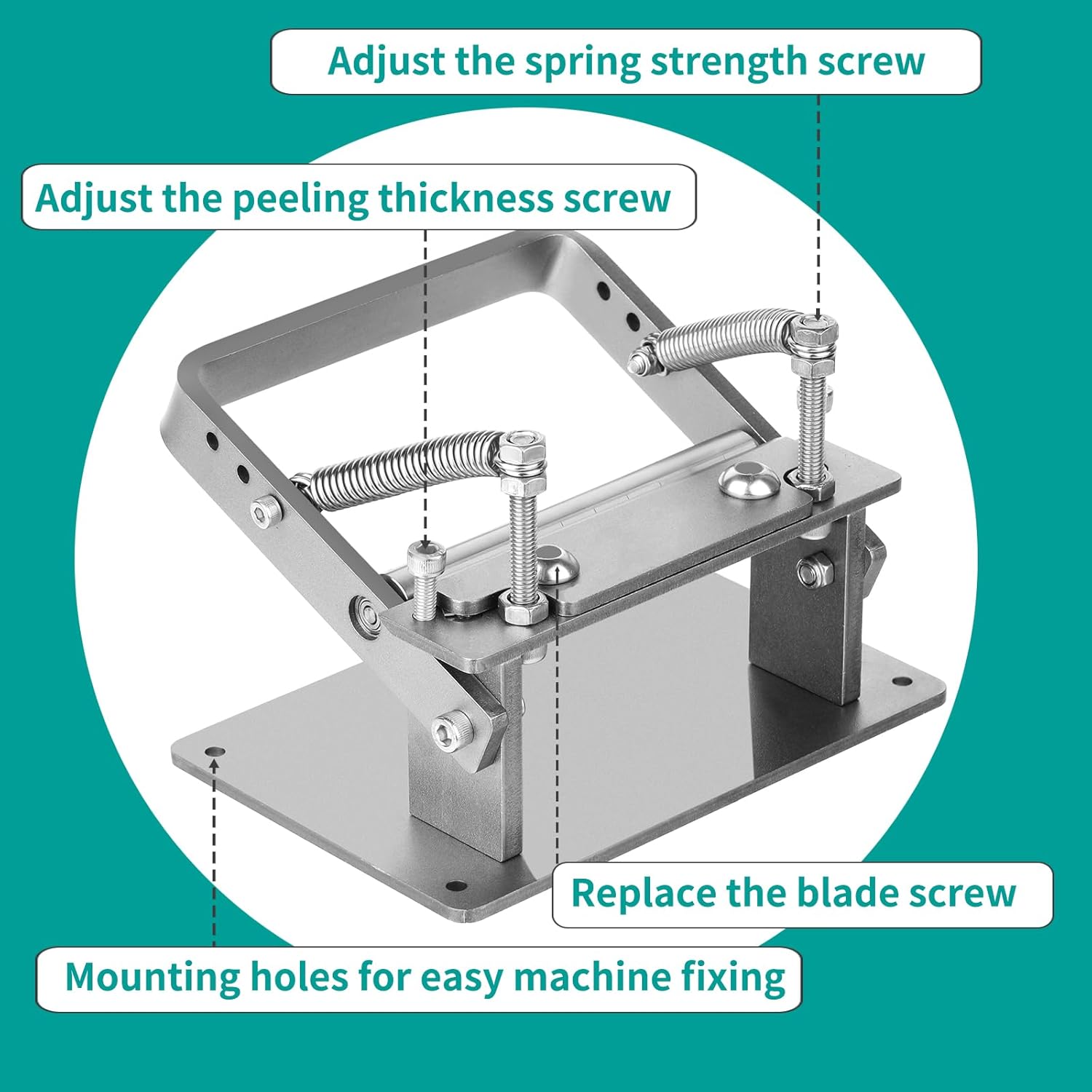 Alternative view of Manual Leather Splitter Peeling Machine, Leather Paring Skiver Skiving Tools with Instructions Handle Leatherworking Tools with Blades for DIY Leatherwork