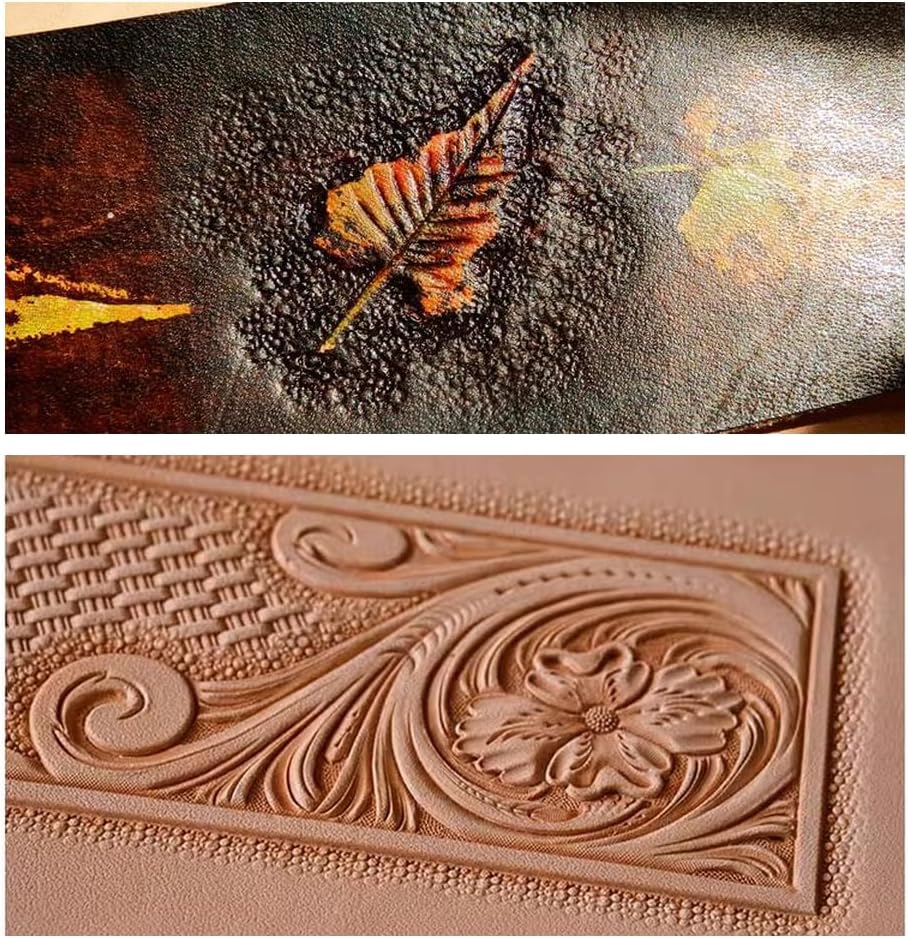 Alternative view of Leather Stamps,3 Pack Professional Leather Background Stamping Tools for Craft Working
