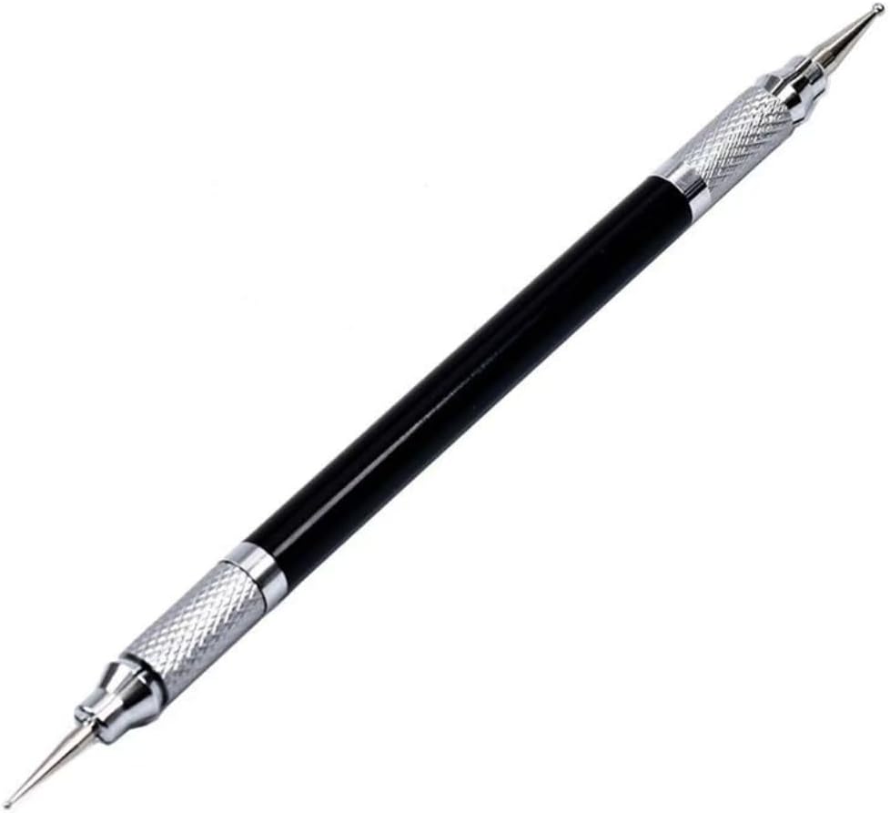 citian Dual Tipped Leather Craft Stylus with 8 Replaceable Ballpoint Heads (0.6-3mm), for Embossing, Carving & Modeling, Spoon & Pen Ends