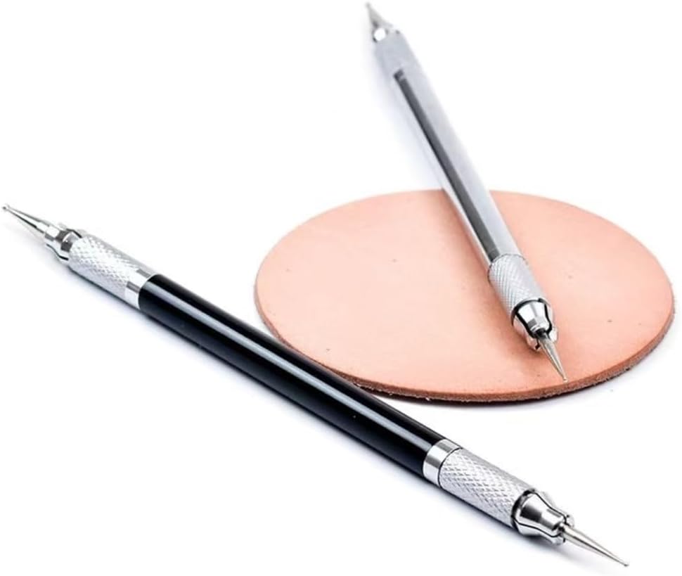 citian Dual Tipped Leather Craft Stylus with 8 Replaceable Ballpoint Heads (0.6-3mm), for Embossing, Carving & Modeling, Spoon & Pen Ends - Image 5