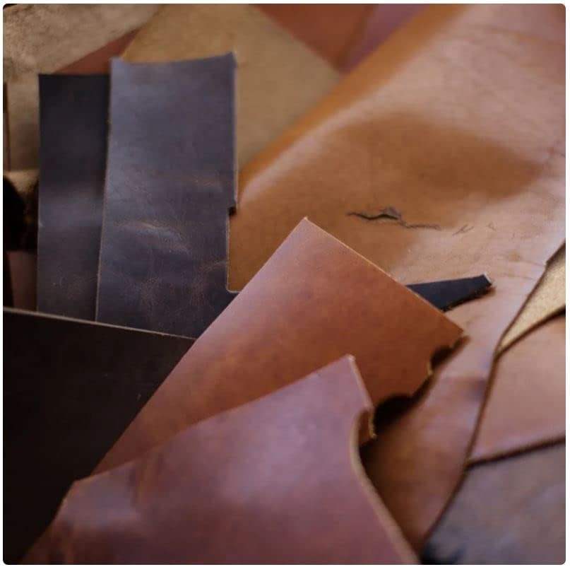 Large Sheets of Leather Scraps for Crafts Sewing Hobby Workshop Crafting Leather Sizes, and Shapes - 5-15 Large Sizes Pieces (3lb)