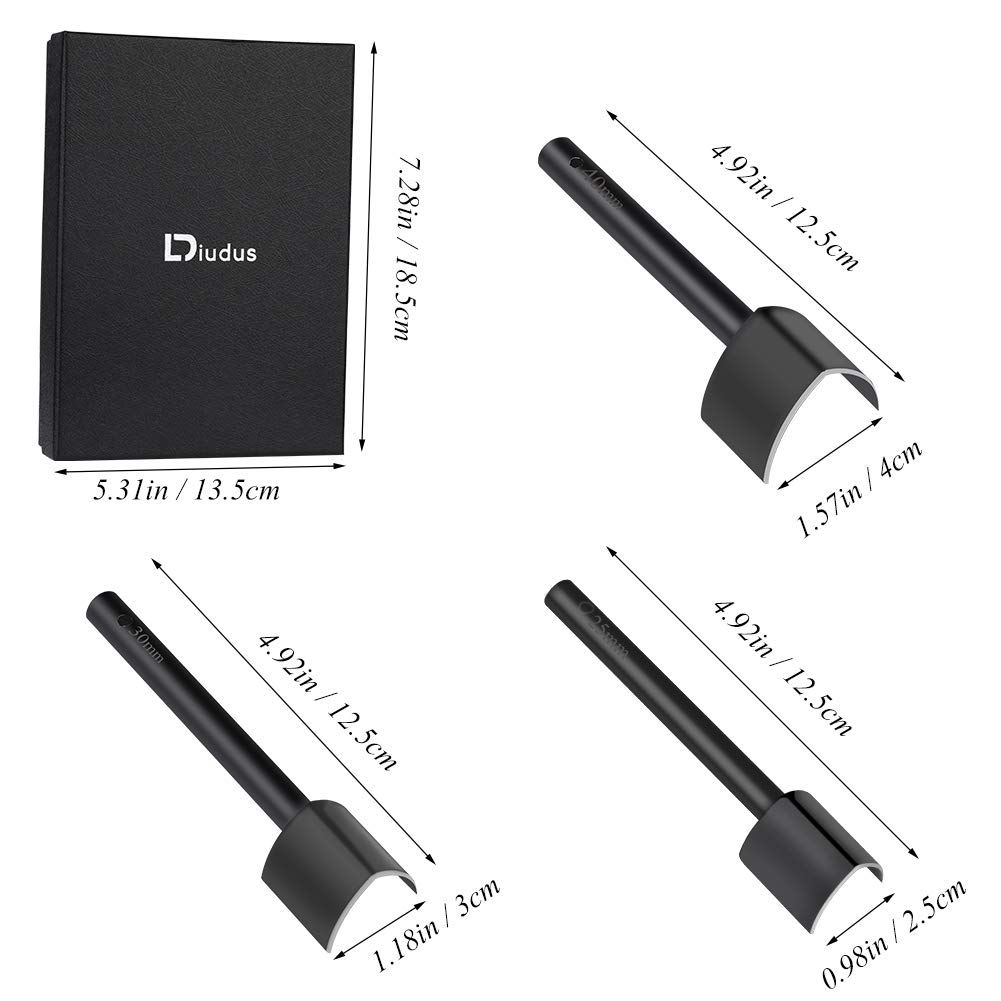 3 Sizes Leather Corner Punch 0.98/1.18/1.57 Inch V-Shaped Leather Punch, Belt Punch Cutter English Point End Punch Leatherworking Cutting Tools (25mm, 30mm, 40mm)