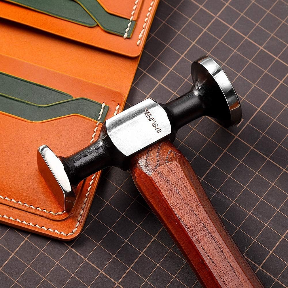 WUTA Leather Hammer Double Head Cobblers Hammer Mirror Polishing Carbon Steel Mallet for Professional Leather Craft Tool - Image 7