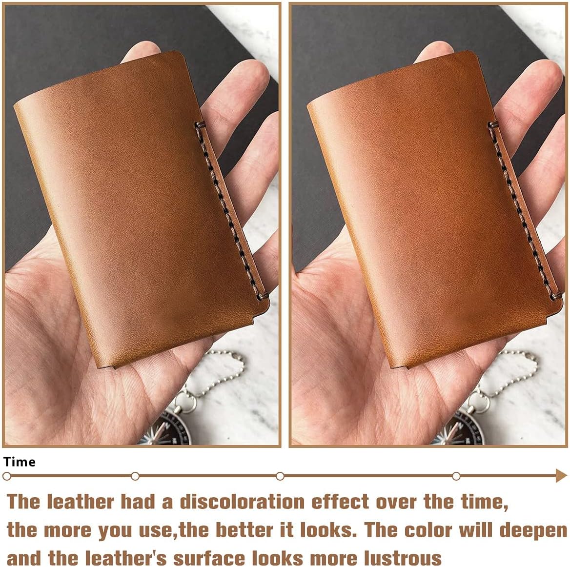 Thick Leather Sheets for Crafts Tooling Leather Square 1.8-2.1mm Full Grain Leather Pieces Genuine Cowhide Leather for Crafts Sewing Hobby Workshop Bourbon Brown 6"x12" - Image 5