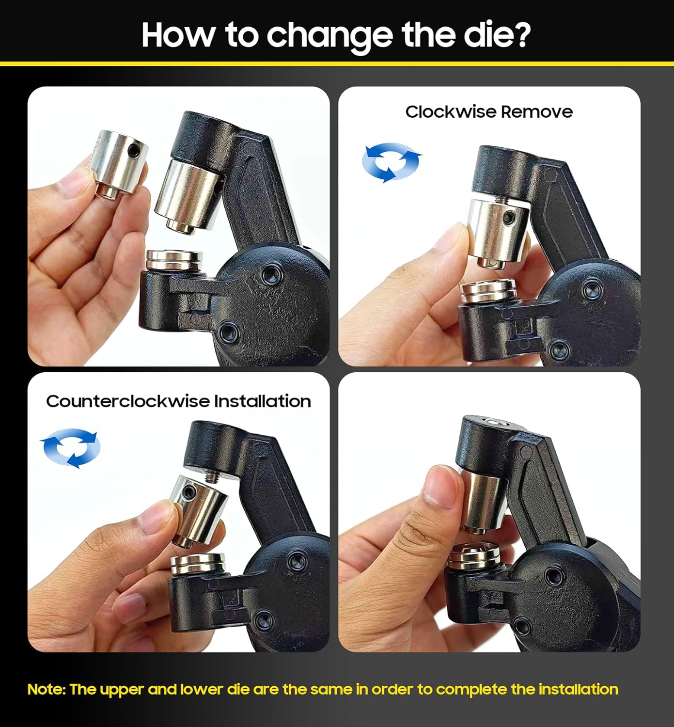 HAPDEN Grommet Tool Kit 1/2 1/4 3/8 Multi-Size Hole Punch, 608 Pcs Heavy Duty Grommets Tool Kit, Eyelets and Grommets for Tarps, Fabric Rings, Leather, Tents, Vinyl, Canvas and so on - Image 3