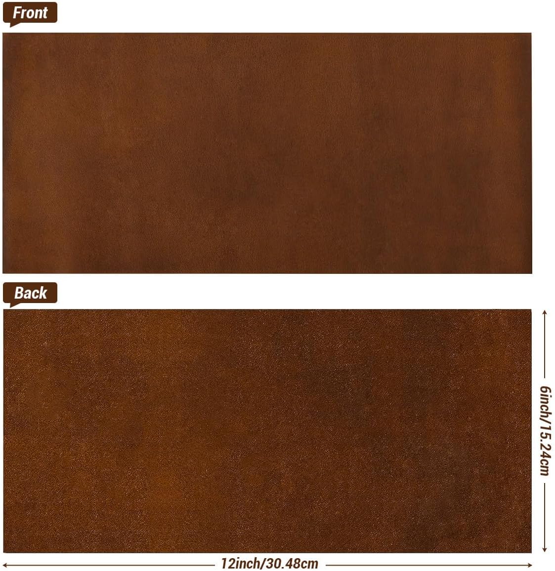 Alternative view of Full Grain Leather Pieces for Leather Working, Tooling Leather Sheets for Crafts Genuine Leather Material 1.8-2.1 mm Thick Leather Hide for Crafting Earring Hobby Dark Brown 6"x12"