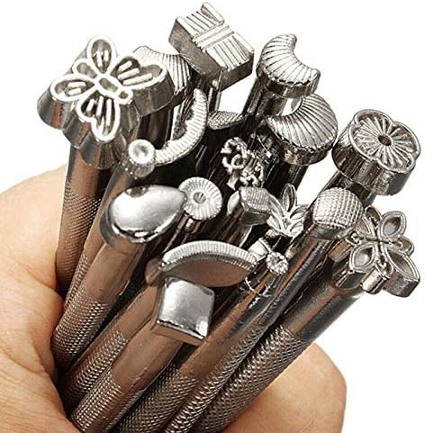 Alternative view of DUJISO 20 PCS Leather Stamping Tool Leather Carving Working Saddle Making Tools DIY Leather Craft Stamps Set DIY Hammer
