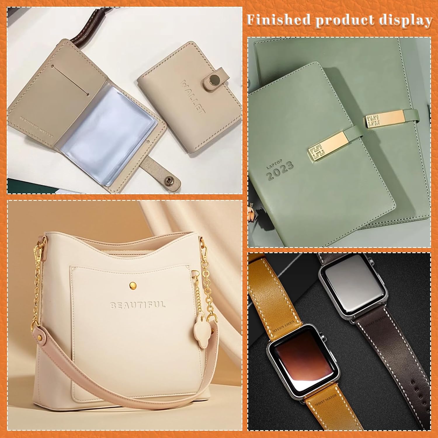 Wonvoc Leather Stamping Tools, 75 Pcs Leather Carving Tools, Letters and Numbers Patterns, Leather Carving Mallet, Leather Carving Kit, Leather Stamping Tools Geometric, Leathercraft Stamping Tools - Image 6