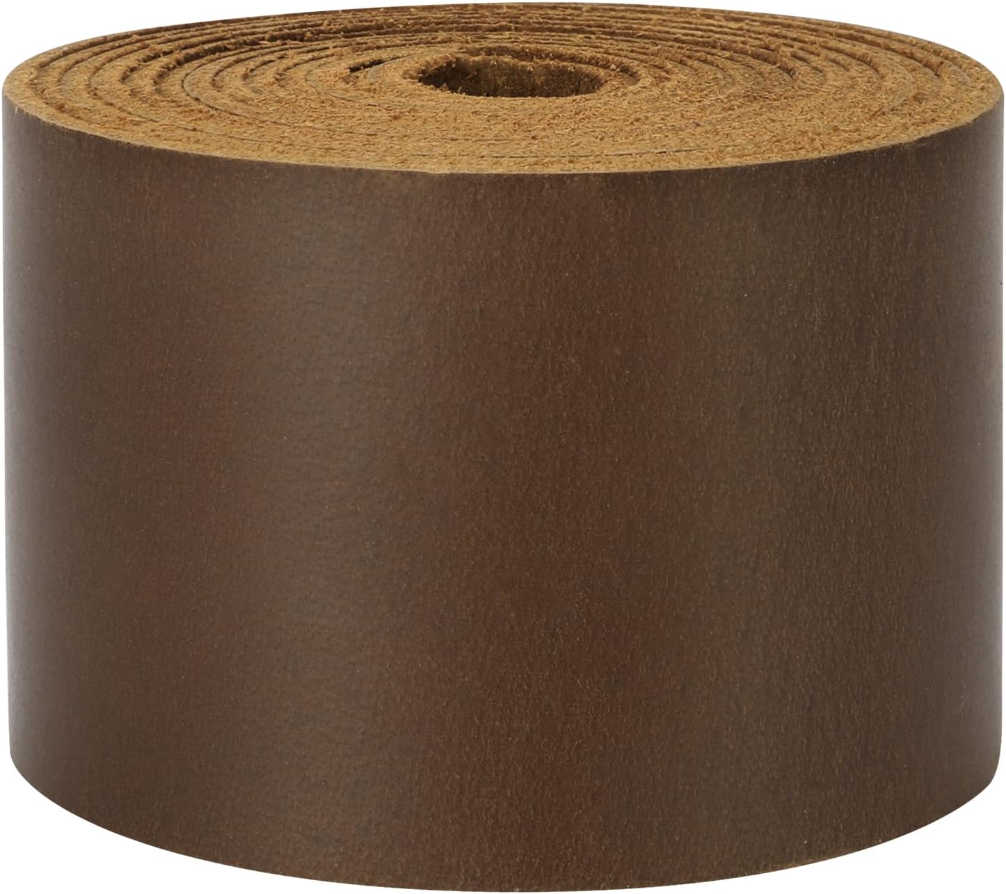 Ringsun 2 Inches Wide Flat Leather Straps for Crafts, Full Grain Leather Strips for Crafts, Tooling (2mm Thick 72.5 Inches Long Dark Brown)