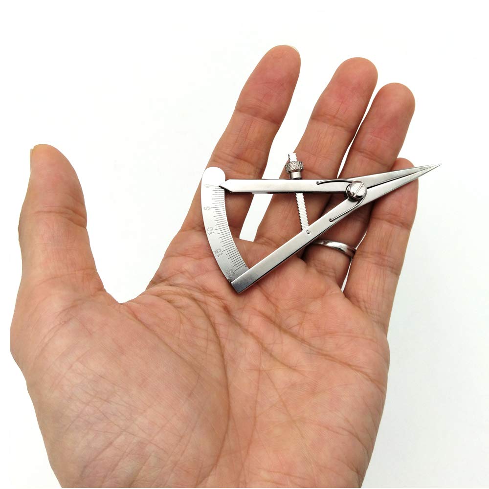 Alternative view of XIAN 3.5 Inch Adjustable Marking Gauge Mini Edge Press - Pitch Gauge DIY Leather Craft Tool, Precision Spring Dividers Calipers Compass Measuring Tools for Woodworking, Metalwork, Engineering