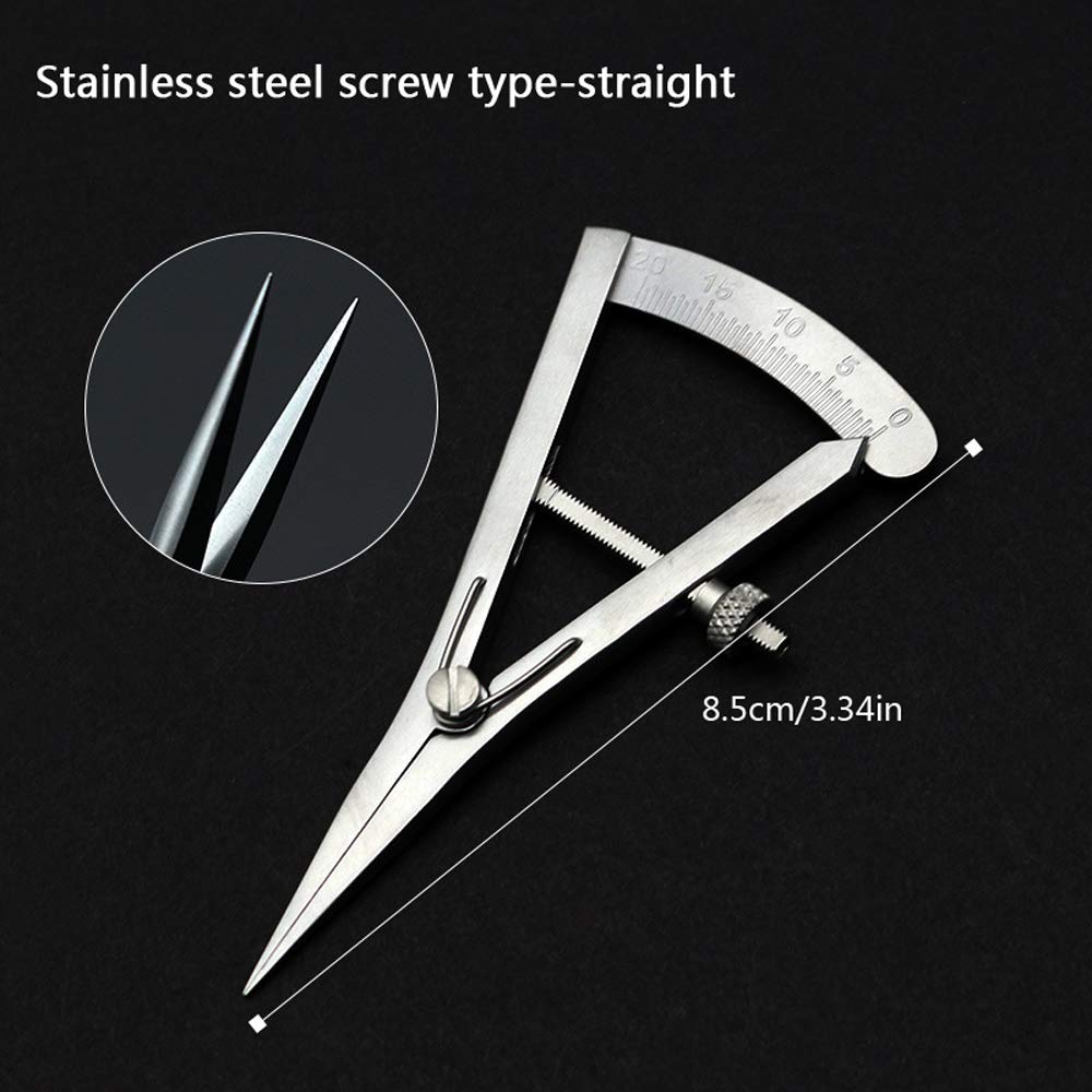 XIAN 3.5 Inch Adjustable Marking Gauge Mini Edge Press - Pitch Gauge DIY Leather Craft Tool, Precision Spring Dividers Calipers Compass Measuring Tools for Woodworking, Metalwork, Engineering - Image 5