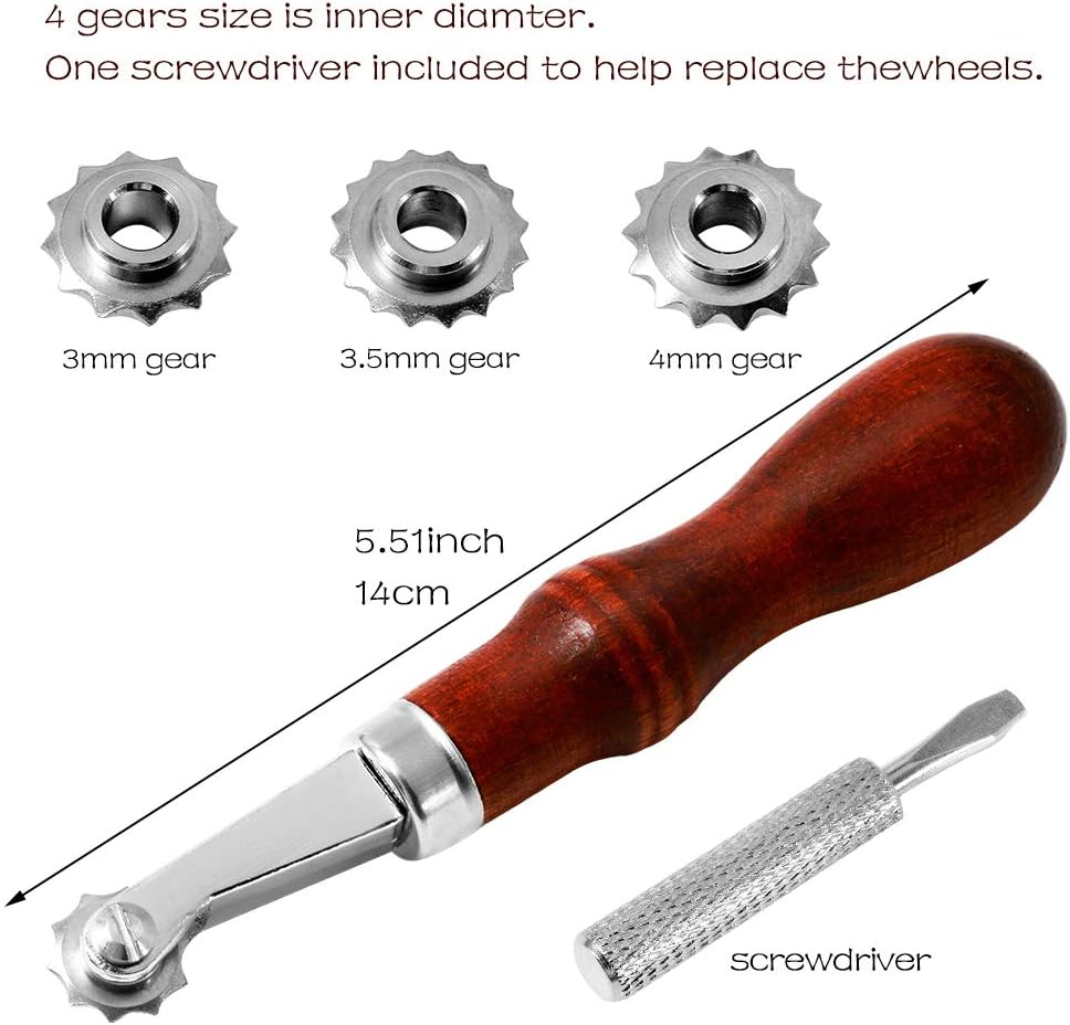 Leathercraft Spacer Set, DIY Spacers Embossing System Set, Leather Craft Sewing/Stitch Spacer Stitching Wheel Marker Tool for Arts and Leather Work