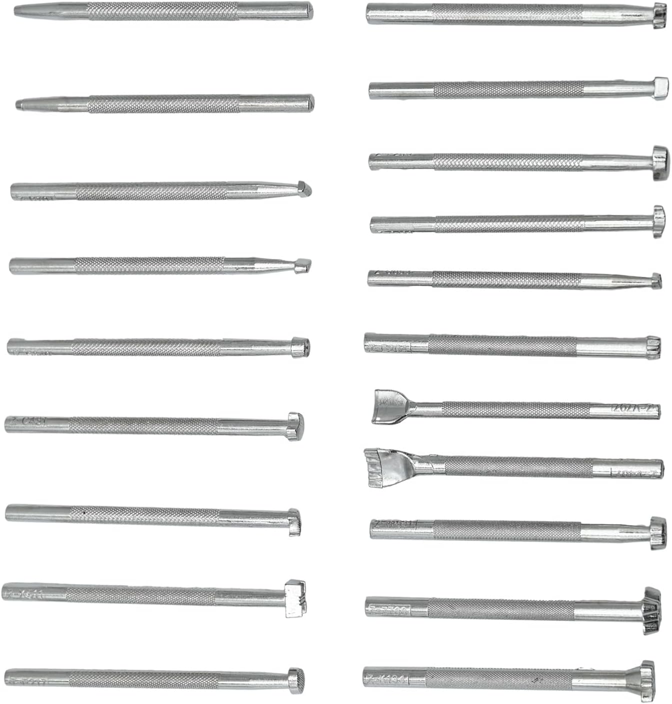 Zreneyfex 20 Pcs Leather Stamping Tools Special Shape Different Patterns for Carving Craft Leather Working Professional