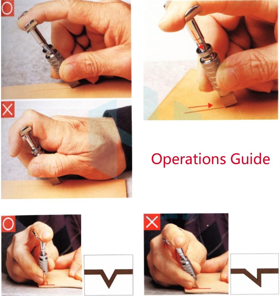 Alternative view of 20pcs Leather Carving Leather Stamping Working Saddle Making Tools Set - DIY Hammer Swivel Leather Craft Modelling Pen & Dual Tipped Leather Craft Tool Modeling Point Pen