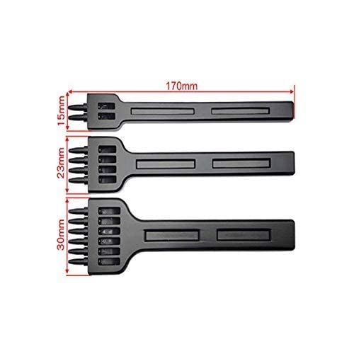 citian 4mm 2/4/6 Claw Tooth Leather Stitching Chisels Round Hole Punching Tool Set for DIY Leather Craft