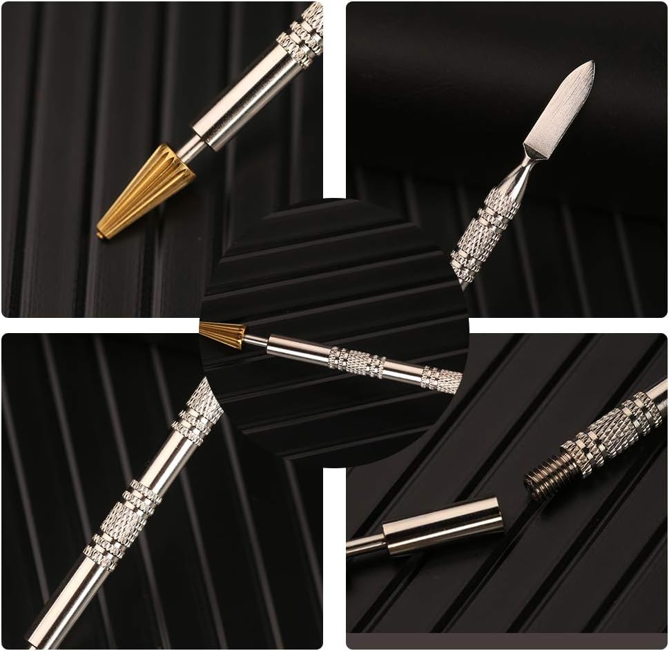 Leather Edge Dye Pen, Double Head, Leather Edge Roller Pen Applicator, Leather Edge Printing Tool, Edge Treatment Roller Pen for Leather Craft DIY Working(Round Head and Tapered Head) - Image 6