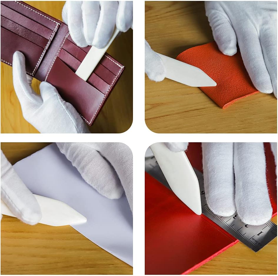 Alternative view of Wuta Bone Folder Leather Craft Tools 4 Pcs DIY Leather Shaping for DIY Handmade Leather Burnishing Bookbinding Cards and Paper Crafts