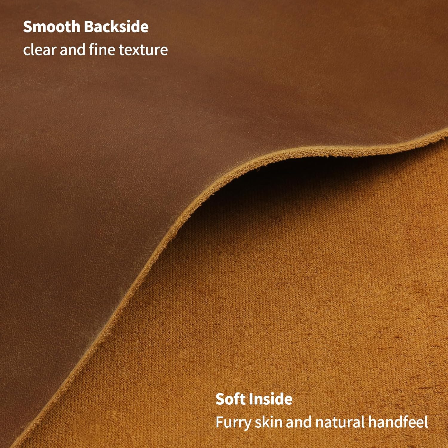 Jack&Chris 9"x12" Tooling Square 1.8-2.0MM Thick Genuine Top Full Grain Leather Leather Sheets for Crafts Tooling Sewing Crazy Horse Cowhide