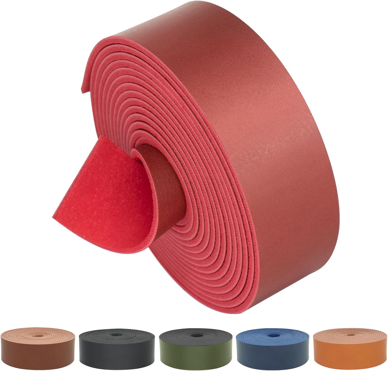 ABIDISO Faux Leather Strap 1 Inch Wide 90 Inches Long Leather Strip, Soft Leather for DIY Craft Projects, Leather Belt Strips, Hobby Workshop - Black - Image 9