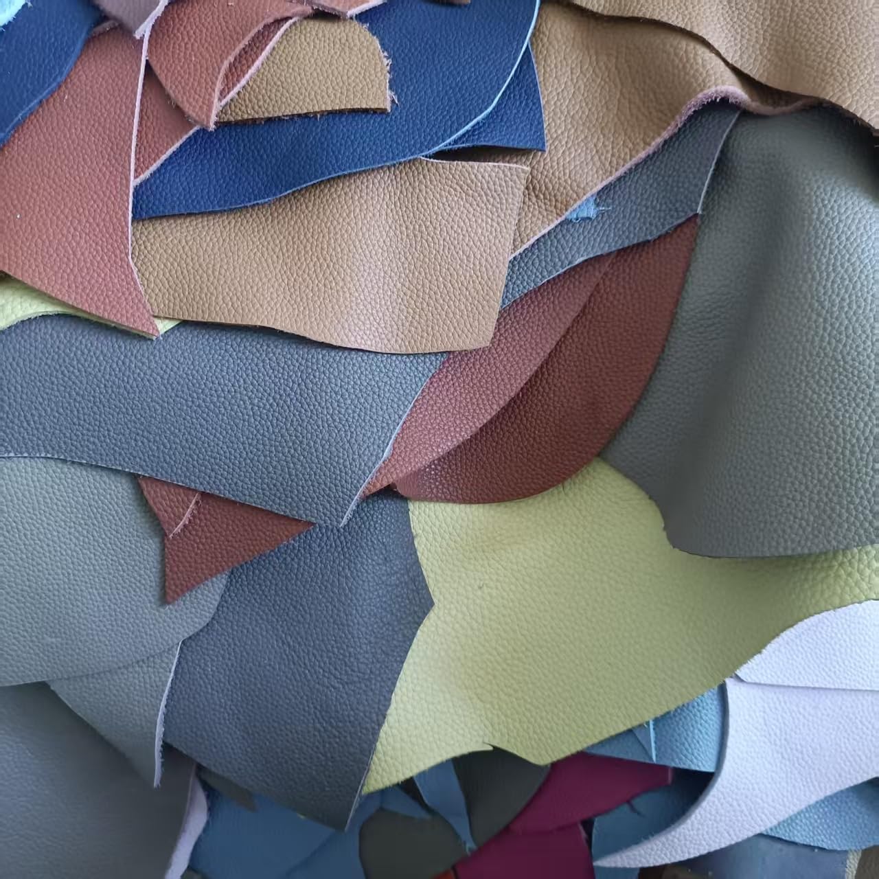 Leather Scraps, 1.5-2.0mm (3.6-5 oz) Thick Genuine Cowhide Scraps, Leather Scrap for Tools/Crafts/DIY, Mixed Colors,Leather for Crafting (Thick 500 Grams) - Image 3