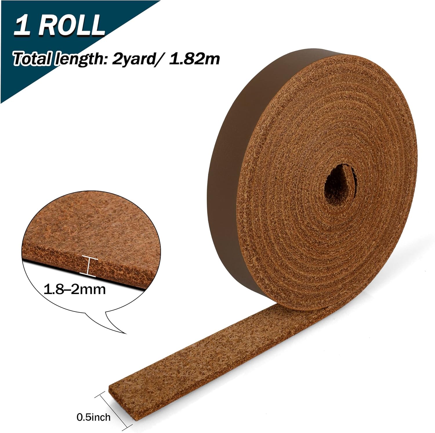 Alternative view of JinRuiKJ Top Grain Leather Strap - 1/2 Inch Wide 72 Inches Long Brown Leather Strips - Very Suitable for DIY Arts & Craft Projects, Traction Ropes, Bag Straps, Furniture Handles