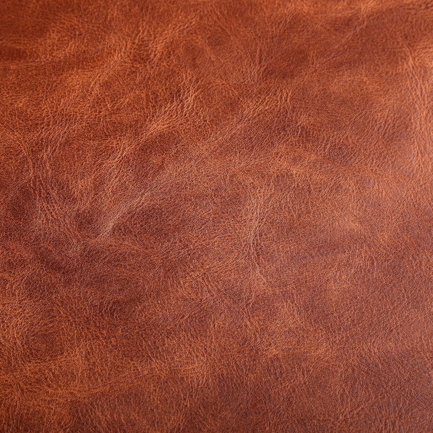 Premium Faux Leather Upholstery Fabric 1.2mm Thickness，Waterproof Upholstery Leather Distressed Bark Fabric(Brown,Pre-Cut 36"x54")