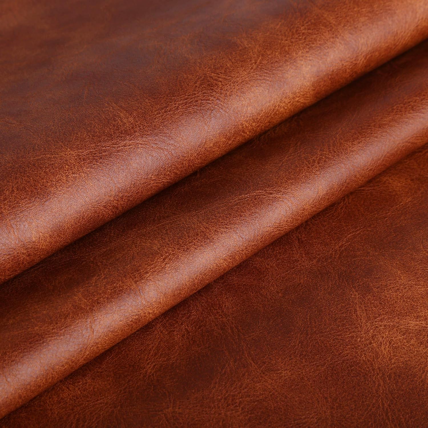 Alternative view of Premium Faux Leather Upholstery Fabric 1.2mm Thickness，Waterproof Upholstery Leather Distressed Bark Fabric(Brown,Pre-Cut 36"x54")