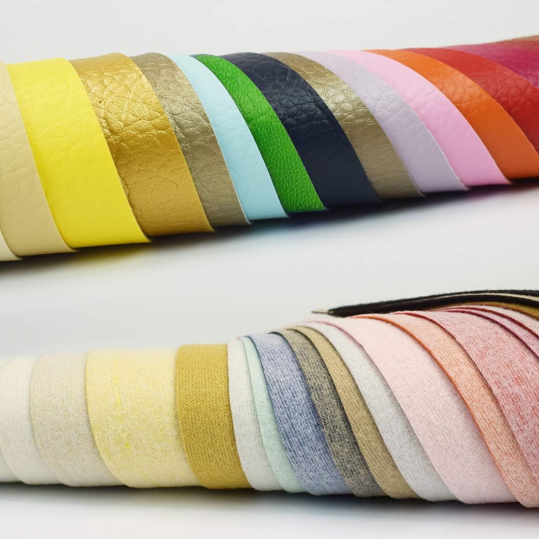 Alternative view of ZIIYAN 24 Pieces 8"x13.4"(20x34cm) Colored Faux PU Leather Sheets Upholstery Crafts Fabric for Bag Making, Hat Making, Hair Crafts Making, DIY Jewelry Making, Sewing, Shoe Making