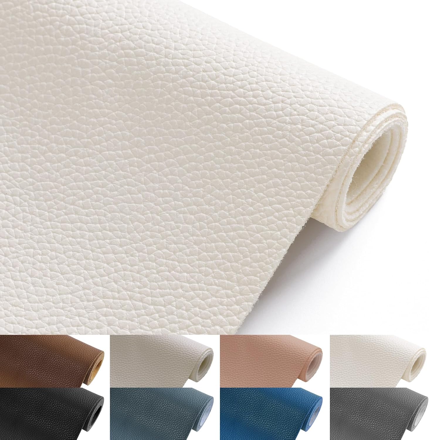 Faux Leather Fabric, 55" W 1.15MM Thicken Marine Vinyl Upholstery Fabric by The Yard Soft Durable Synthetic PU Leather Material for Upholstery Sofa Bags Chairs Sewings DIY Crafts, 1 Yard Brown - Image 7