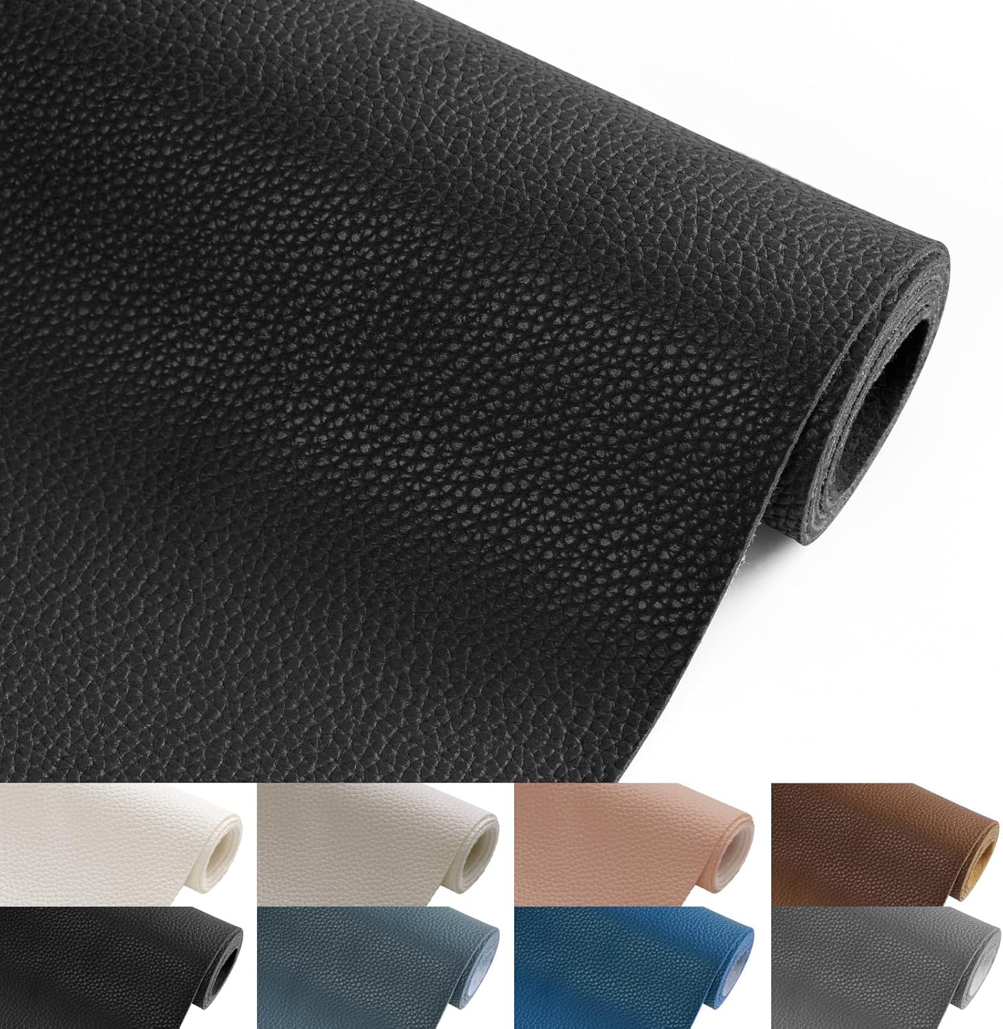 Faux Leather Fabric, 55" W 1.15MM Thicken Marine Vinyl Upholstery Fabric by The Yard Soft Durable Synthetic PU Leather Material for Upholstery Sofa Bags Chairs Sewings DIY Crafts, 1 Yard Brown - Image 8