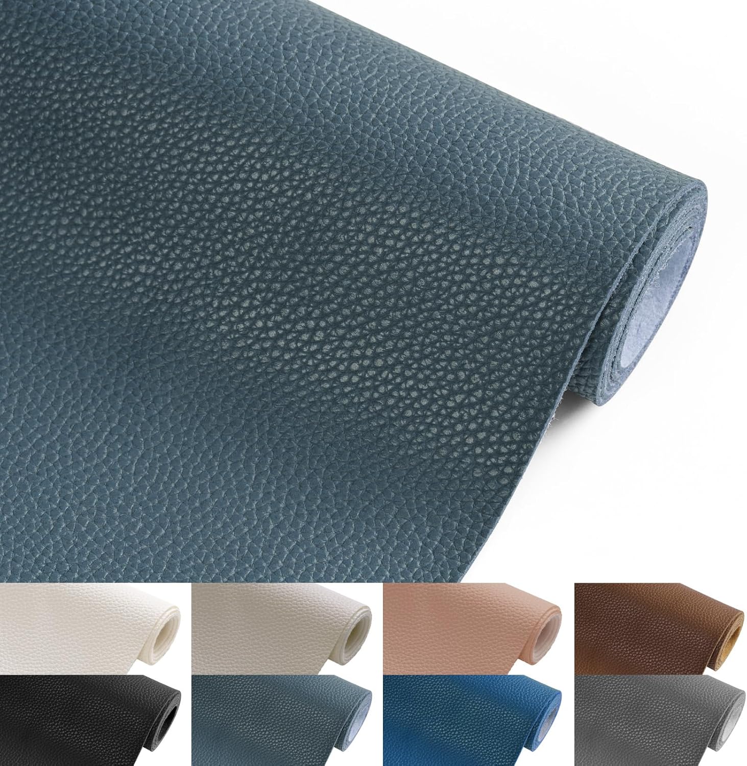 Faux Leather Fabric, 55" W 1.15MM Thicken Marine Vinyl Upholstery Fabric by The Yard Soft Durable Synthetic PU Leather Material for Upholstery Sofa Bags Chairs Sewings DIY Crafts, 1 Yard Brown - Image 9