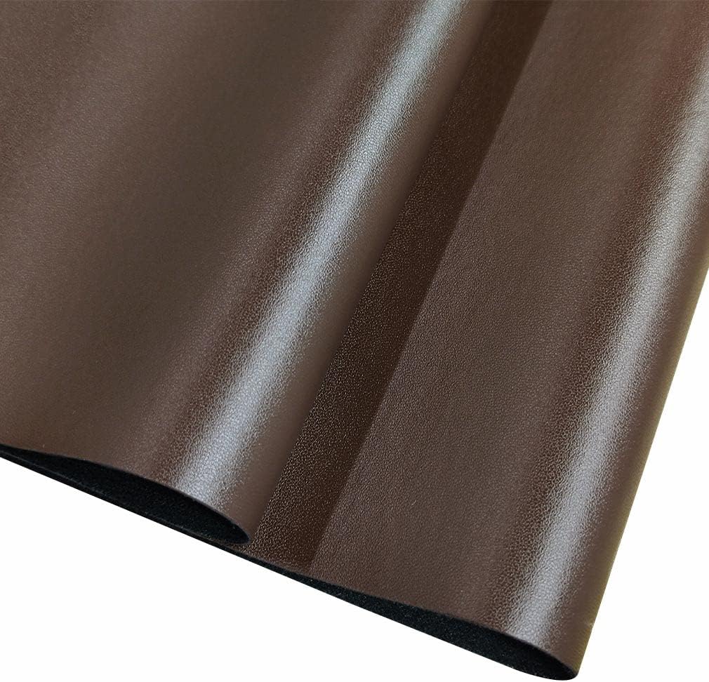 HYANG Smooth Solid Color Chocolate Faux Leather Sheets 1 Rolls 12"X53" (30cmX135cm),Faux Leather is Great for, Bows,Earrings Handmade DIY Craft Projects Making