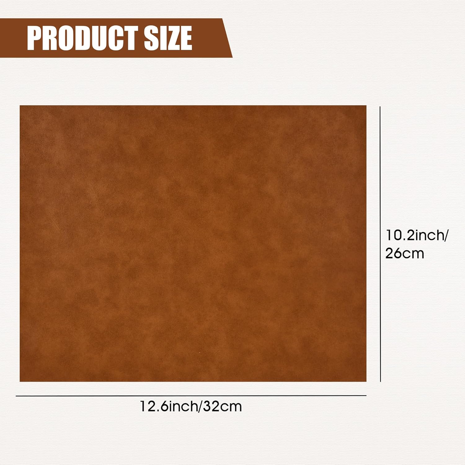 BUVKHMX 5 Pack Blank Laser Engravable Leatherette Sheets/Faux Leather Hat Patches for Laser Engraving with Heat Press Adhesive, Cut to Any Size & Shape for DIY Craft Material (Bourbon Brown)