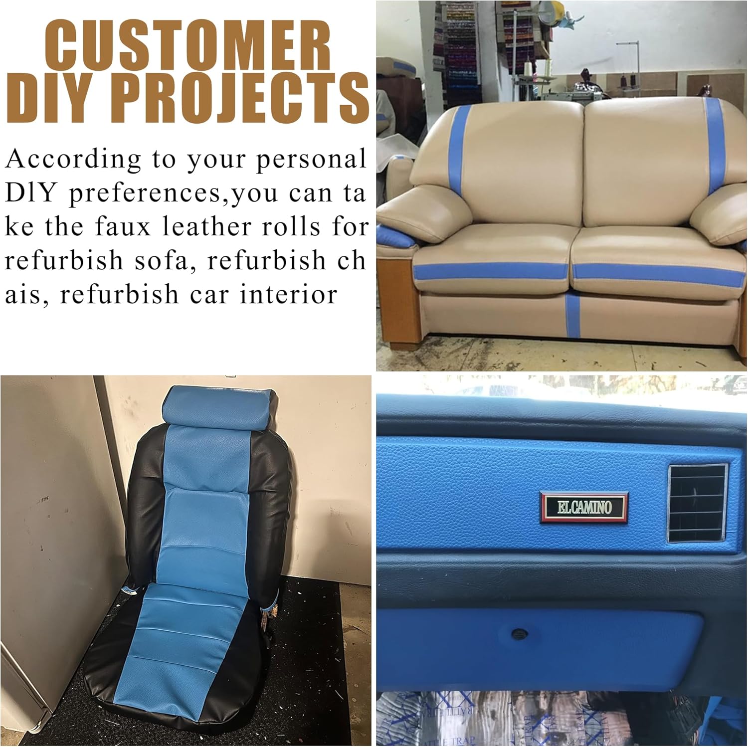 Orange Litchi Texture PU Fabric Leather 11.8x53.14 Inch(30x135 CM) 1.13mm Thick Faux Synthetic Leather Material for Upholstery Crafts, DIY Sewings, Sofa, Handbag, Earrings, Hair Bows Decorations - Image 5