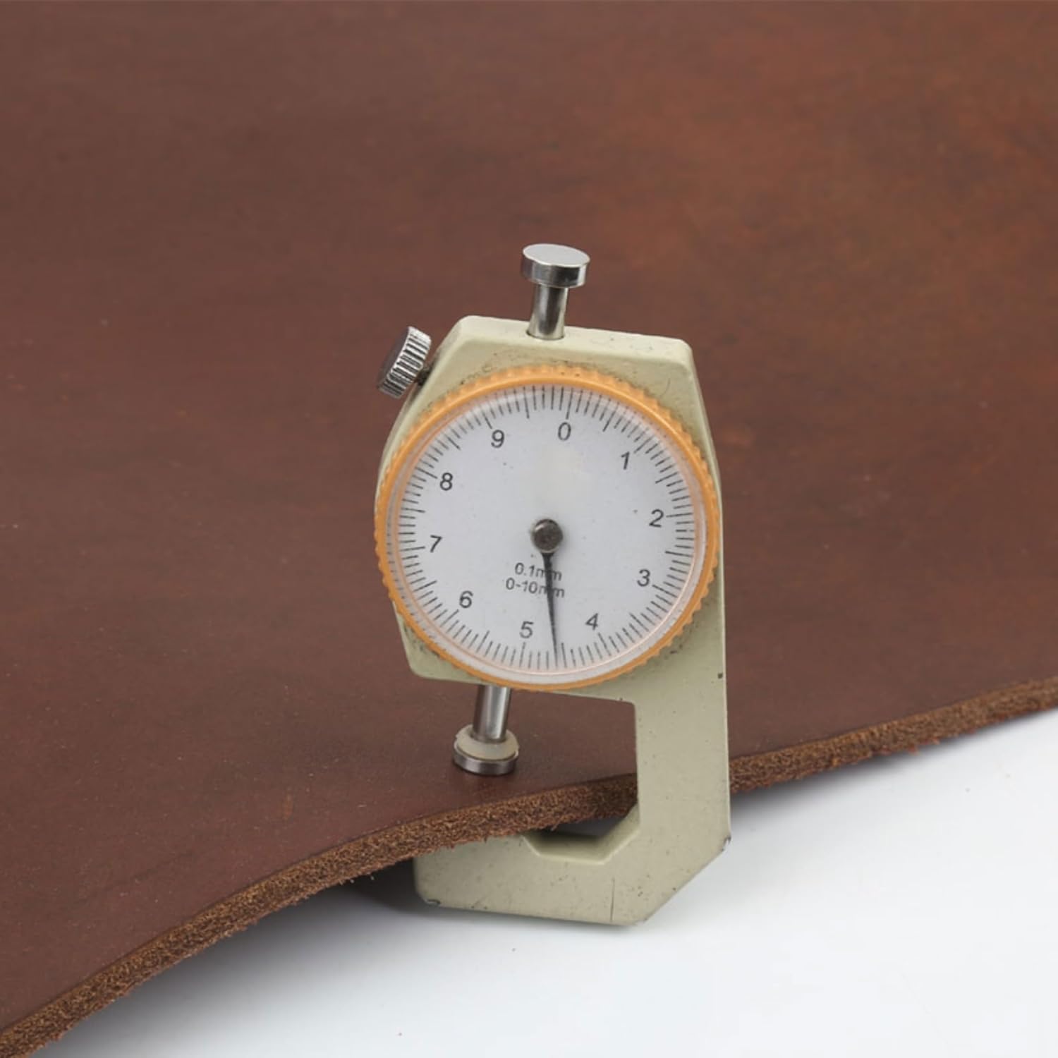 Full Grain Leather Sheet, 4-5mm Thick, Brown Leather, Vegetable Tanned Leather for Crafting, Tooling, Sheath Making (Brown 8 x 12 inches)