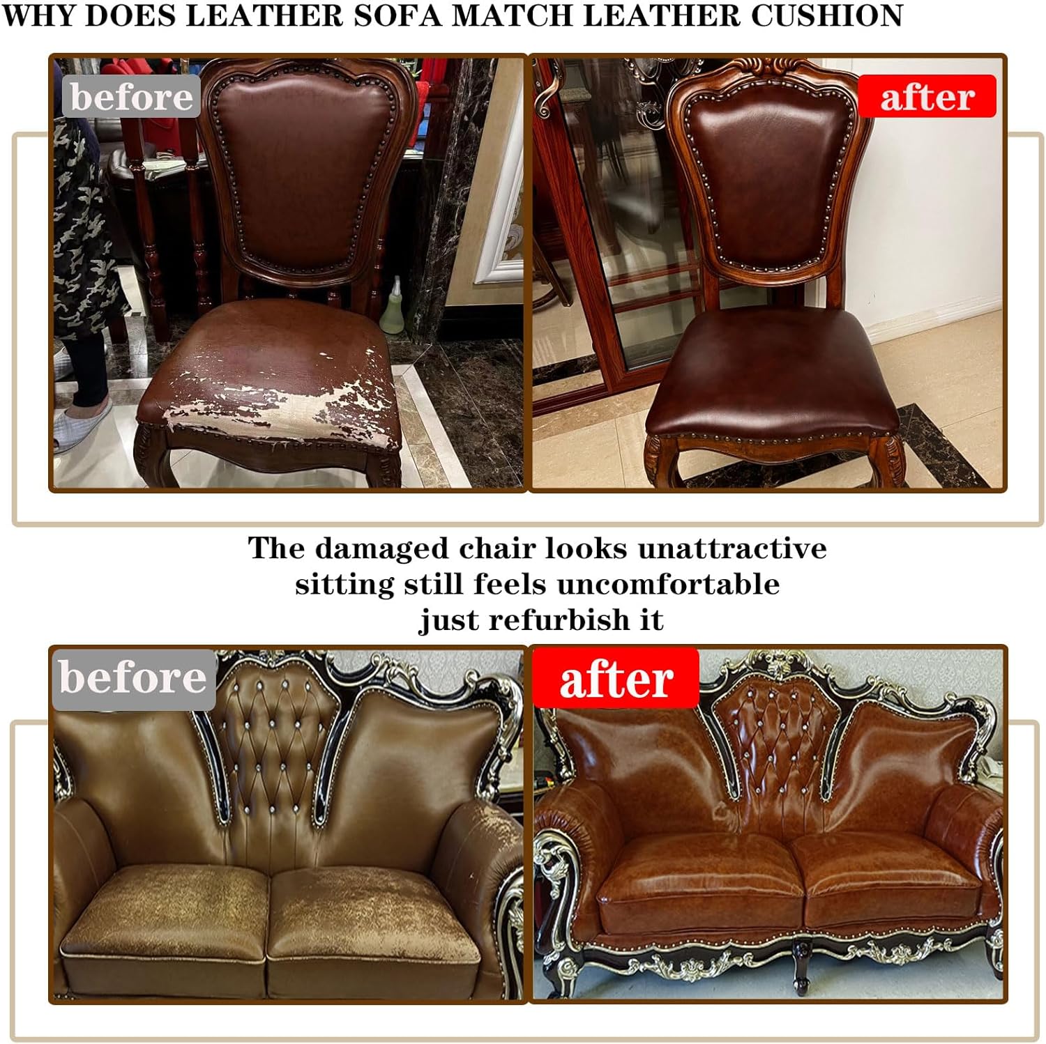 Picheng Soft Skin Grain Faux Leather Fabric, 54" x 36" Vinyl Upholstery Leather, Soft Touch Faux Leather Sheets for Furniture Cover Sofa Chairs,DIY Crafts (Black) - Image 3