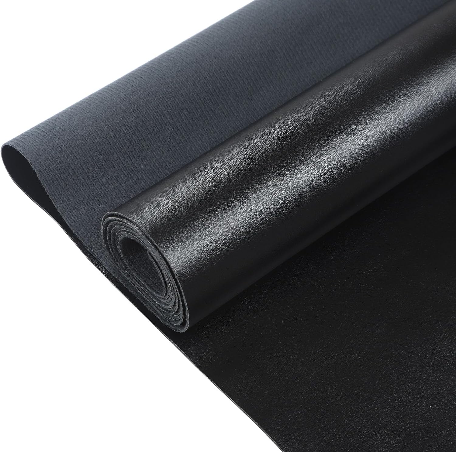 Alternative view of Picheng Vinyl Faux Leather Sheets: Black Smooth Faux Leather Fabric Waterproof 54" x 36" Vinyl Upholstery Leather Soft Synthetic for Upholstery Car, Bags,DIY Crafts (Black)