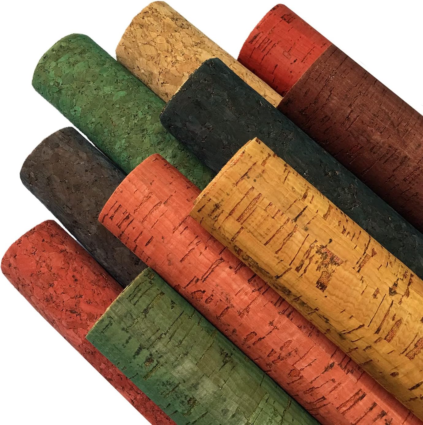 10 Pcs 8''x12'' Natural Color Retro Faux Leather Sheets,Thin Soft Cork Ribbon Fabric Suitable for Bags, Laptop Case, Packaging Material or DIY Crafts Hair Accessories