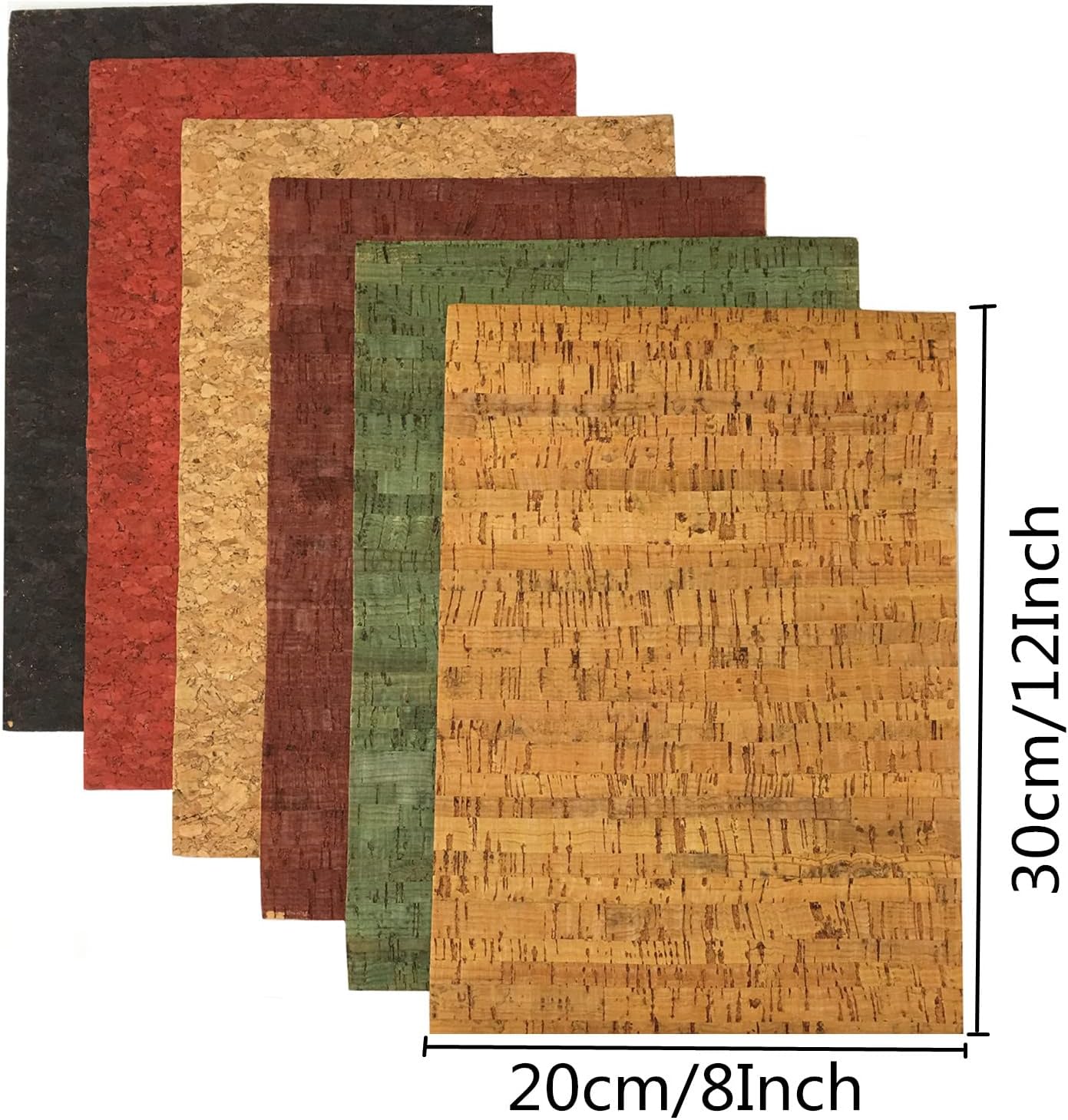 Alternative view of 10 Pcs 8''x12'' Natural Color Retro Faux Leather Sheets,Thin Soft Cork Ribbon Fabric Suitable for Bags, Laptop Case, Packaging Material or DIY Crafts Hair Accessories