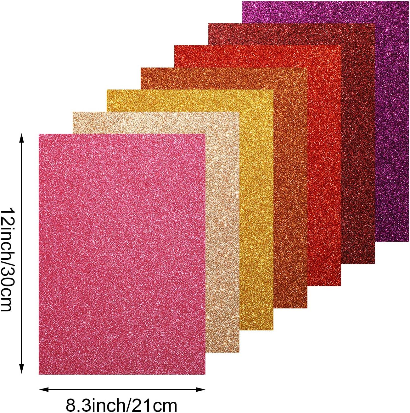 Alternative view of WILLBOND 20 Pieces Shiny Glitter Faux Leather Sheets PU Faux Leather Fabric Sheet for DIY Crafts Wedding Sewing Making Earrings Crafts Hair Bows Clips Decoration Favors, 8.3 x 11.8 Inches