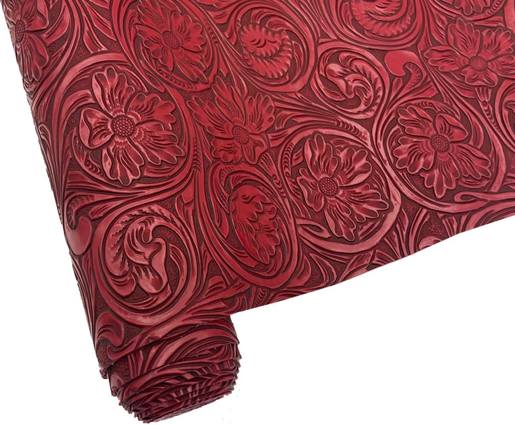 Embossed Faux Leather Sheets for Earrings Purses Making, 12 x 54 inch (32x137cm) Dragonfly Butterfly Flower Faux Leather for DIY Crafts Sewing Supplies (Brown) - Image 9