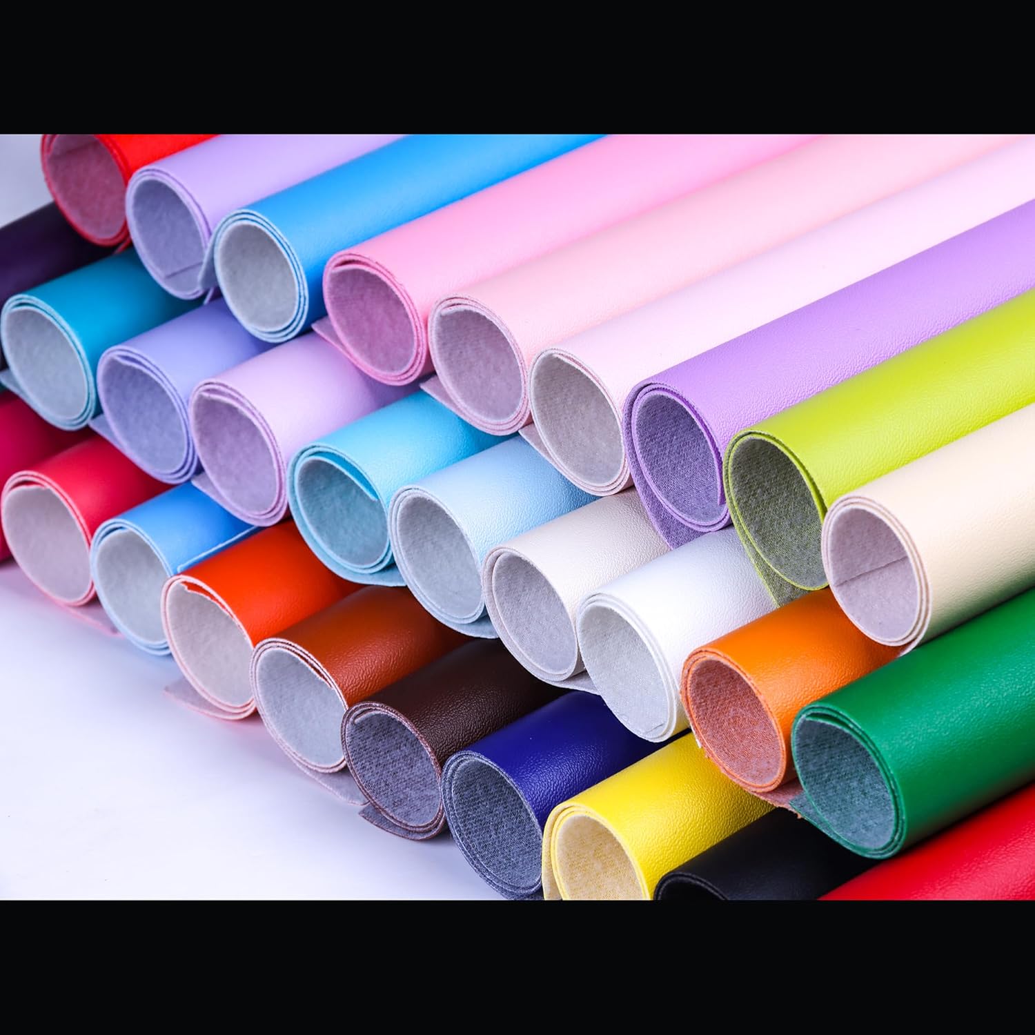 Alternative view of Faux Leather Sheets 30Pcs/Set 8.3" x 6" A5 Size Pastel Colors Leather Fabric Sheets Suitable for Making Bows, Earrings, Hair Accessories DIY Projects (30Pcs)