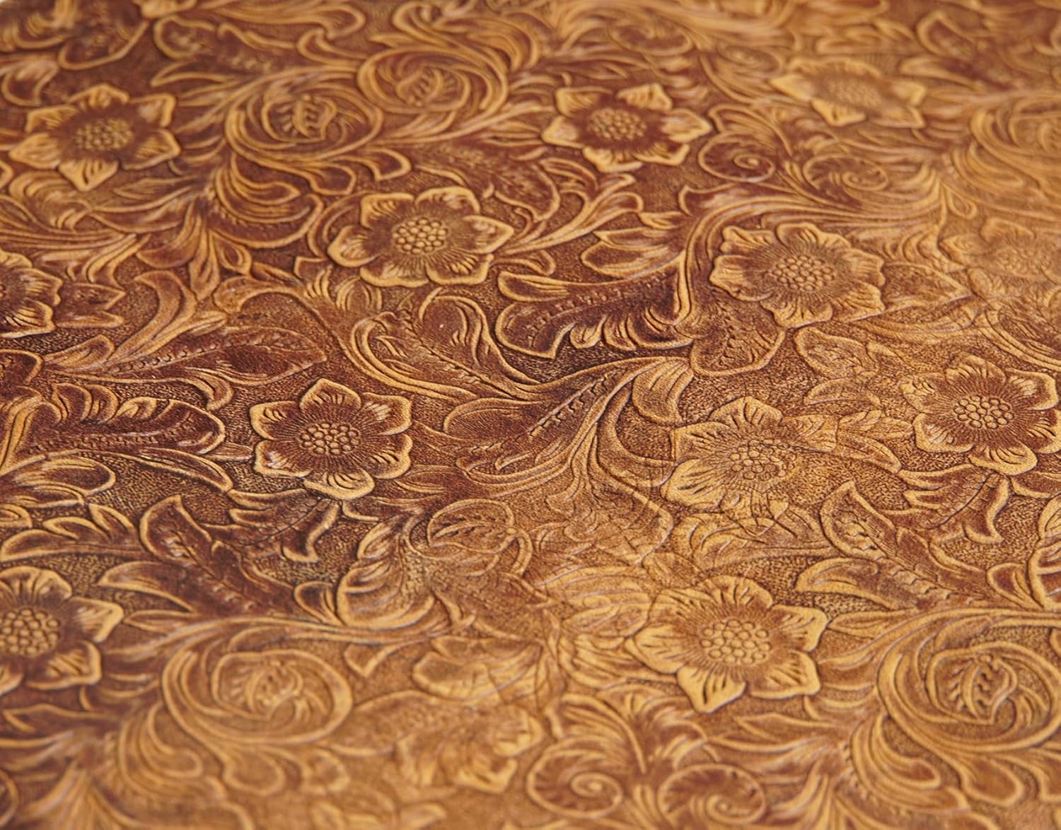 DOQN Bump Texture Genuine Leather Sheets Plain Geometric Pattern Printed Leather Sheet for Crafts (Bourbon Brown, 12"x12") - Image 5