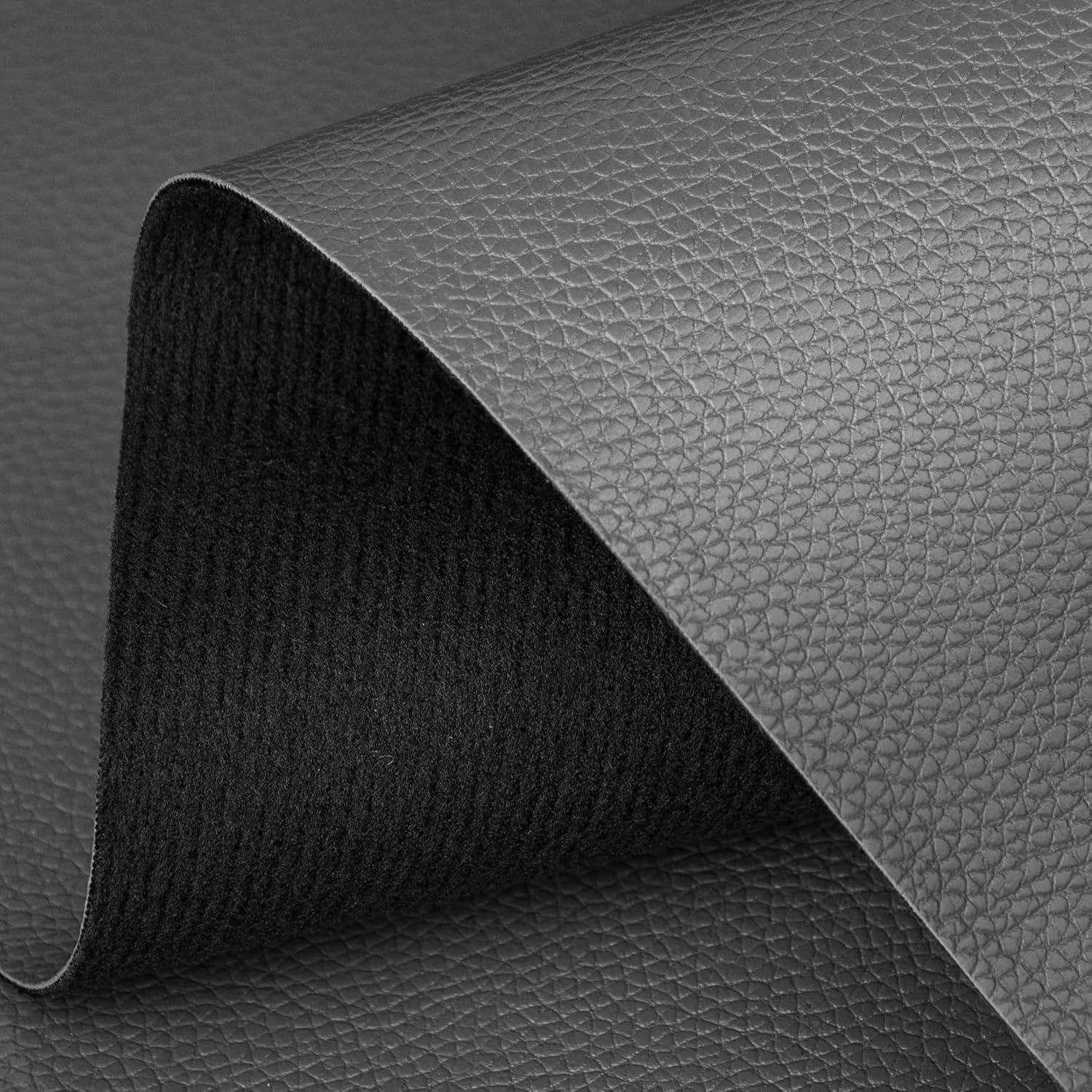 Faux Leather Gray PU Leather Fabric 36" x 54" 1 Yard 0.8 mm Thickness Synthetic Leather Upholstery Leather Fabric Leather Material for Upholstery Couch Sofa Bags Chairs Car Seats DIY Crafts