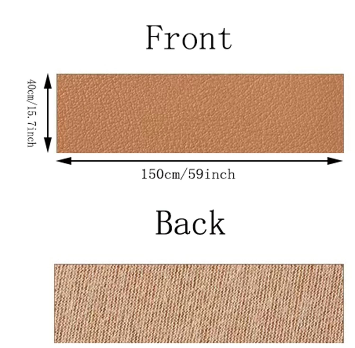 PXBBZDQ Self Adhesive Leather Repair Patch, 15.7"×59" Leather Patches for Furniture, Car Seat Repair, Leather Repair Tape (Khaki)