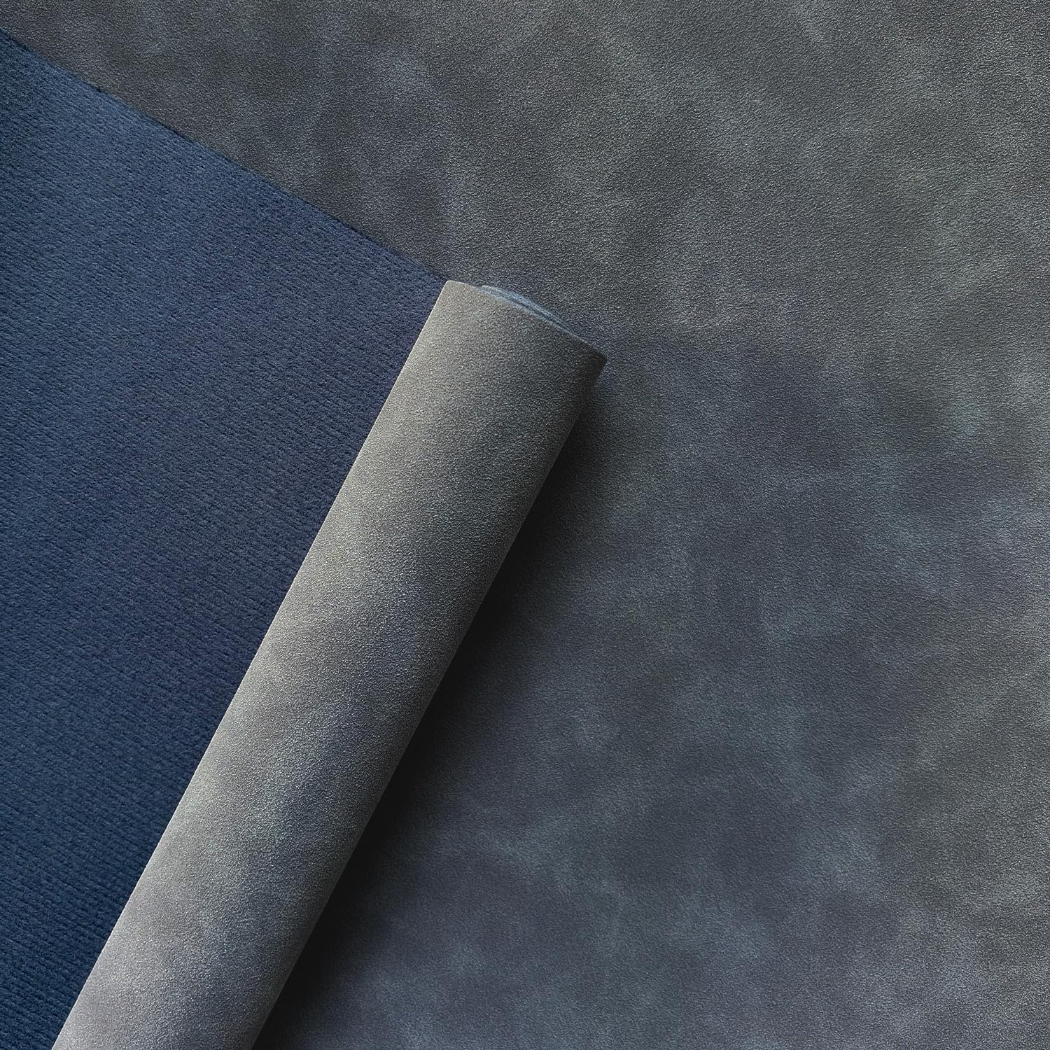 16" x 54" Faux Suede PU Leather Fabric for Crafts, Vintage Vegan Leatherette Fabric for Home Upholstery Handbags Purse DIY Repair Projects-Dark Gray