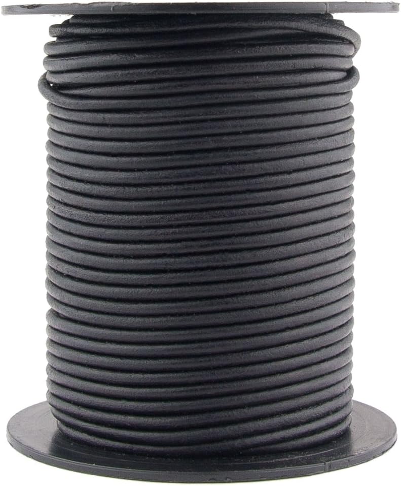 Xsotica Xsotica 25 Meter Real/Genuine Round Leather Cord for Jewelry Making, Leather Strips & Strings for Necklaces, Bracelets, Braiding, Crafts (Gypsy SIPPA, 2mm) - Image 5