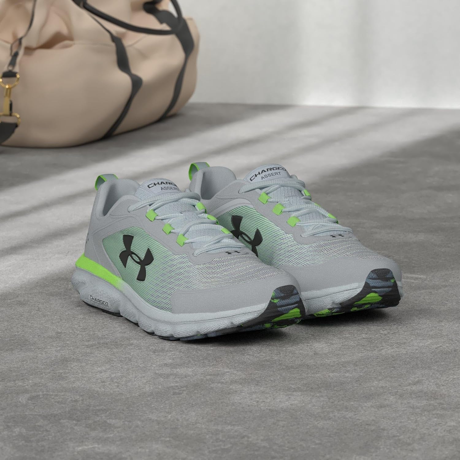 Under Armour Mens Charged Assert 9 Marble Running Shoe