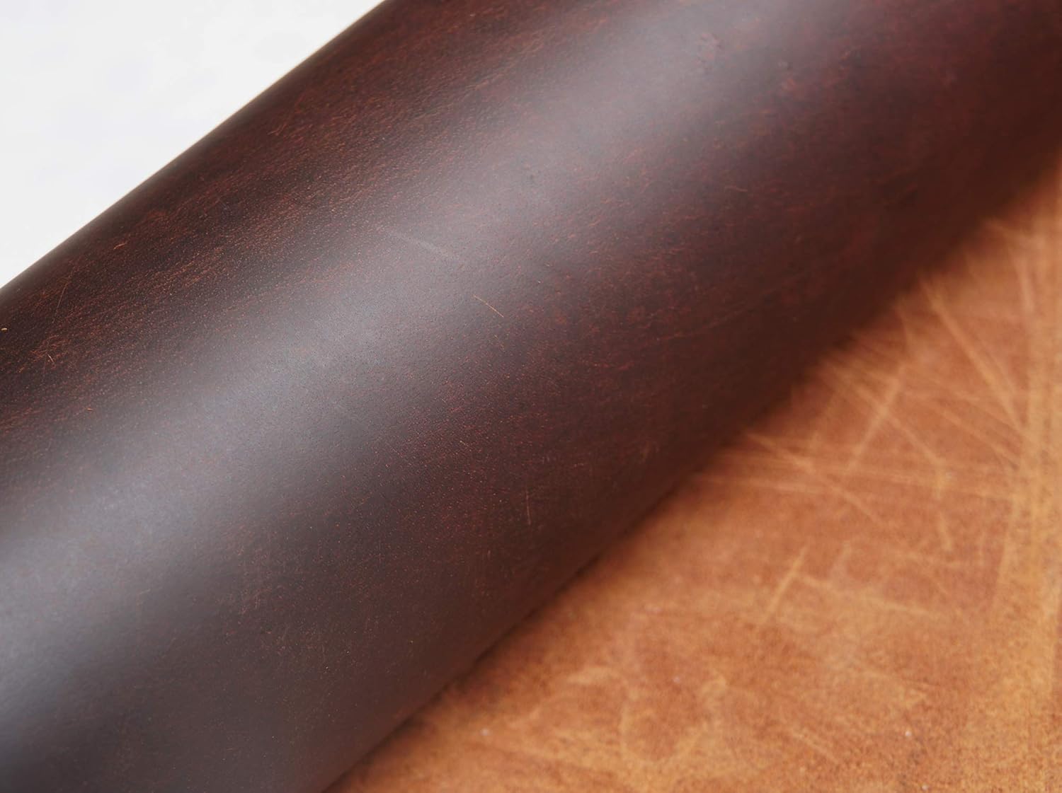 Tooling Leather Square 3.6mm-4.0mm (9-10oz) Thick Finished Full Grain Cow Hide Leather Crafts Tooling Sewing Hobby Workshop Crafting Leather Heavy Weight (Rust Red, 10"X10")