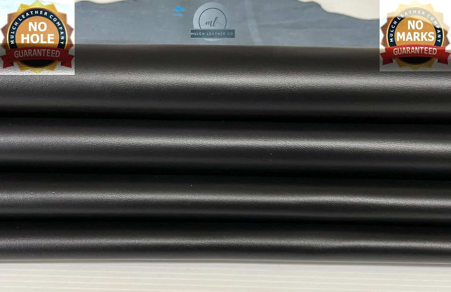 Alternative view of Black Nappa Premium Sheepskin Genuine Leather Hide - NO Holes - 0.8mm - Full Grain Whole Lambskin for Crafting (5u20137 sq.ft)